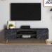 Έπιπλο τηλεόρασης Etna Megapap μελαμίνης χρώμα μαύρο εφέ μαρμάρου 120x30x40εκ.