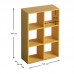 Βιβλιοθήκη Cube Megapap από μελαμίνη χρώμα κίτρινο 73,5x34x109εκ.