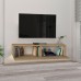Έπιπλο τηλεόρασης επιτοίχιο Aristo Megapap από μελαμίνη με LED χρώμα sapphire oak 135x31,6x25εκ.