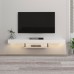 Έπιπλο τηλεόρασης επιτοίχιο Albares Megapap από μελαμίνη με LED χρώμα λευκό 150x29,6x22εκ.